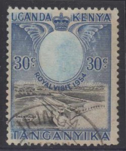 BC KENYA, UGANDA & TANZANIA 1954-59 OWEN FALLS DAM Sc 108 WITHOUT CENTER USED 