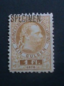 AUSTRIA-SPECIMENT-1878-OVER 143 YEAR OLD-AUSTRO-HUNGARIAN MONARCHY STAMP MNH