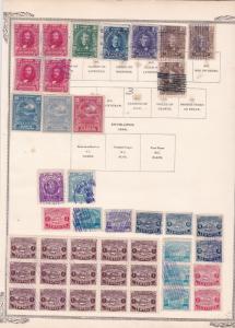 honduras stamps on 1 album page ref 13485