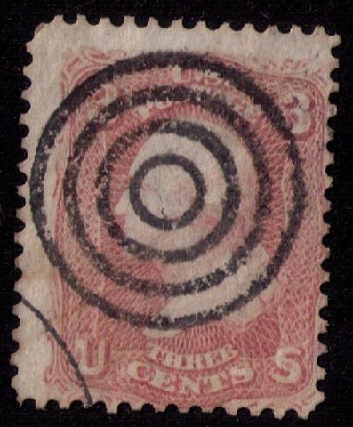 US Sc 64b Complete Target Cancellation USED Fine Cat. $160