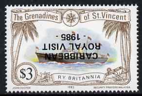 St Vincent - Grenadines 1985 Caribbean Royal Visit on $3....