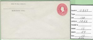 Scott# U363  UPSS#1262  1   Envelope