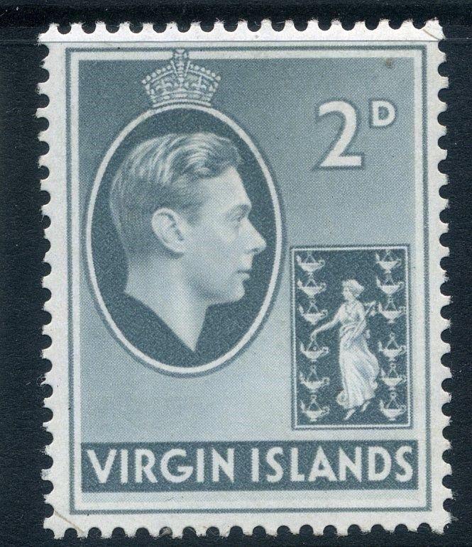 BRITISH VIRGIN ISLANDS;  1938 GVI issue fine Mint hinged 2d. SP-245644 SG 113