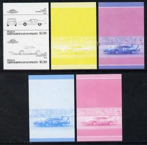 St Vincent - Bequia $1.50 Plymouth Superbird (1970) set o...