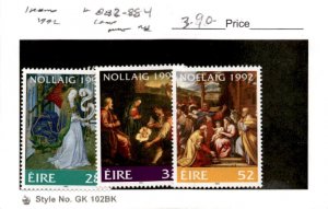 Ireland, Postage Stamp, #882-884 Mint NH, 1992 Christmas (AE)