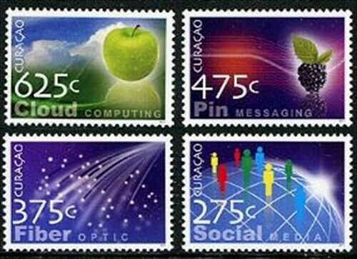 HERRICKSTAMP CURACAO Sc.# 39-42 Technologies NH