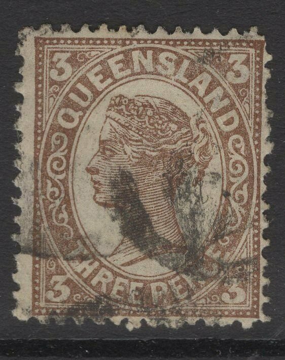 QUEENSLAND SG240 1898 3d BROWN USED