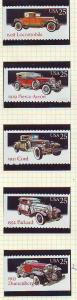 US #2381-2385 Classic Cars 5 stamp set MNH