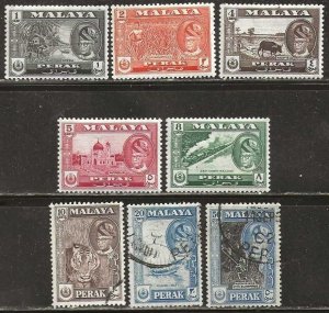 Perak  127-134  mint, hinged & used (132-134 are used). Short set. 1957.  (P411)
