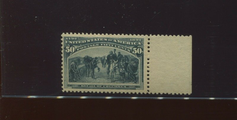 240 Columbian Mint Margin Stamp with PSAG Cert (Stock 240 PSAG1)