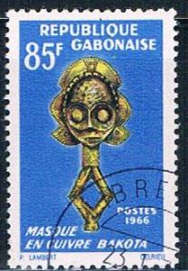 Gabon 192 Used Leather mask lr 1966 (G0286)+