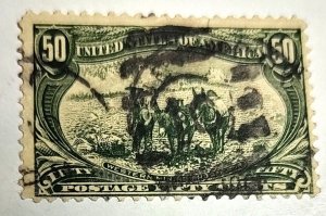 Scott Stamp# 291- Sound, Used 1898 50¢ Trans Mississippi Expo.  SCV $175.00