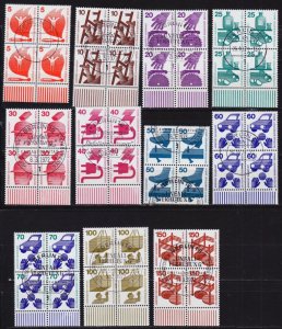 GERMANY BERLIN [1971] MiNr 0402-11 ( O/used ) [03] Unfall 4er div. ORand, URand