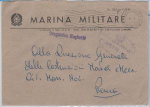 ITALY - POSTAL HISTORY COVER - Military Marine Ship - FLOWERS Lily of the valley