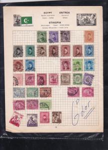 egypt eritrea & ethiopia stamps page ref 18220