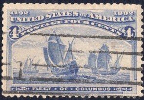 4c ultramarine 1893 Fleet of Columbus SC233