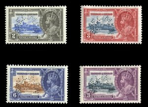 Trinidad and Tobago #43-46S (SG 239-242s) Cat£110, 1935 Silver Jubilee, set ...