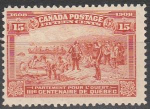 Canada #102  F-VF  Unused CV $225.00  (A7506)