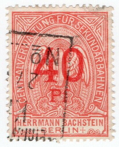 (I.B) Germany Railway : Berlin 40pf (Herrmann Bachstein)