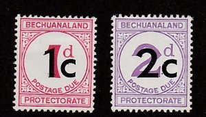 Bechuanaland # J10-11, Postage due, Mint Hinged,
