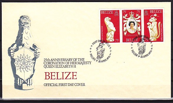 Belize, Scott cat. 397. Coronation issue. First day cover. ^