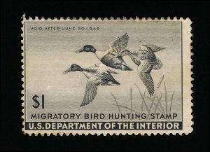 VERY AFFORDABLE GENUINE SCOTT #RW12 MINT OG H 1945 FEDERAL DUCK STAMP #13219