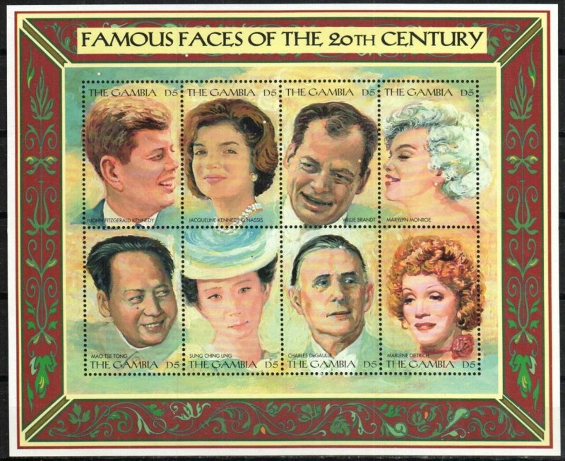 Gambia Stamp 1805  - Famous people of the 20th century