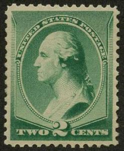 US Scott #213 Mint, XF/S, Lightly Hinged