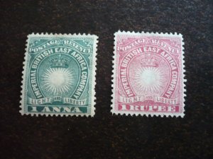 Stamps - British East Africa - Scott# 15,25 - Mint Hinged Part Set of 2 Stamps