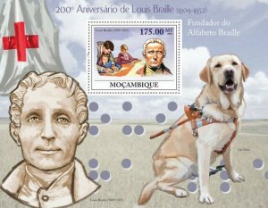 Mozambique 2009 MNH - 200th Anniversary of Louis Braille. Sc 1923, Mi 3433/BL283