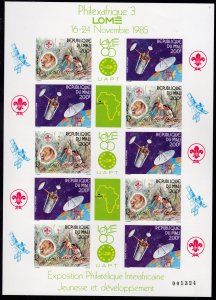 Mali 1985 Sc#C518a BOY SCOUTS/SPACE Mini-Sheetlet Imperforated MNH