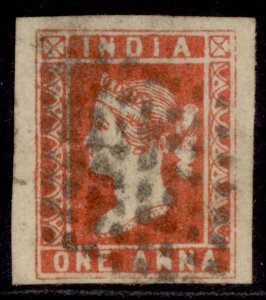 INDIA QV SG14, 1a dull red, FINE USED. Cat