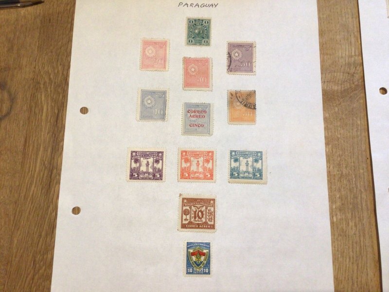 Paraguay  mounted mint  or used  2 stamp pages 62722 