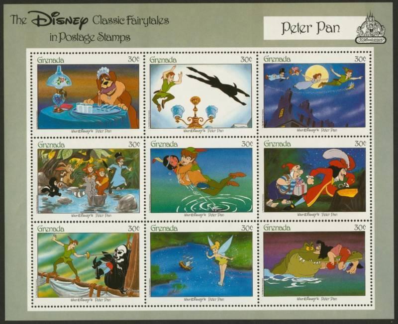 Grenada 1545 MNH Disney, Peter Pan, Dog