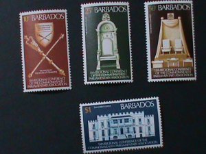 ​BARBADOS-1977- SC#459-62  13TH REGIONALCOMMONWEALTH CONFERENCE-MNH-VERY FINE