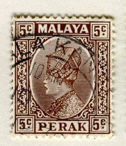 MALAYA PERAK 1935 early Sultan issue fine used 5c. value