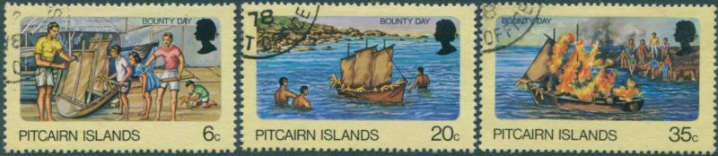 Pitcairn Islands 1978 SG185-187 Bounty Day set FU