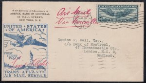 United States - May 1939 First Trans-Atlantic Air Mail Service