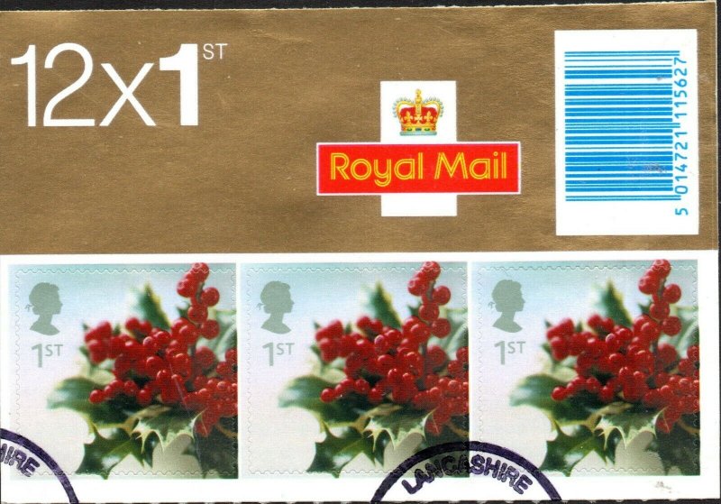 2002 Sg 2322a Christmas Booklet Stamps from Booklet LX23 Fine Used