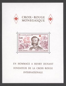 1978 MONACO Scott # 1137 Red Cross Souvenir Sheet MNH