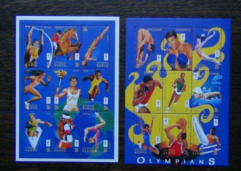 Kenya 1996 Olympic Games 1st Issue both Miniature Sheets MNH