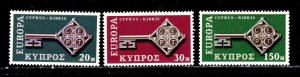 Cyprus stamps #201 - 203, MNH OG, XF, complete Europa set, CV $2.10