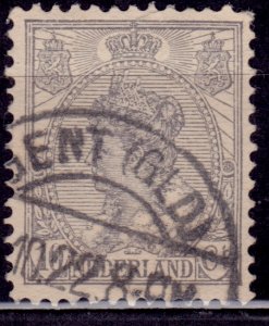 Netherlands, 1898-1924, Queen Wilhelmina, 10c, sc#67, used