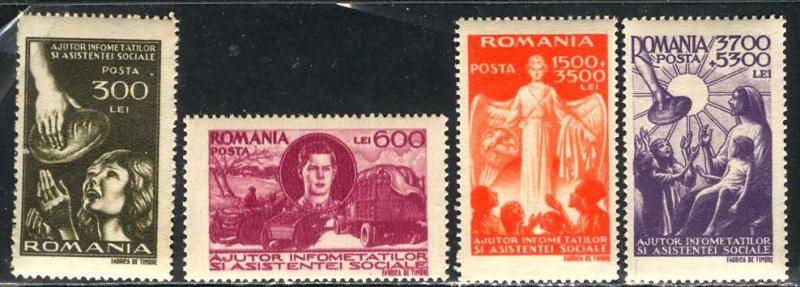 Romania; 1947; Sc. # 637-638, B346-B347; **/MNH Cpl. Set