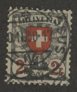 Switzerland Scott 203 used  1924 Coat of Arms stamp