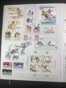 Worldwide  Stamp Stock Book San Marino, Thrace, Vietnam and Lots More Great Deal