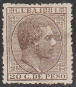 1881 Cuba Stamps Sc 99  King Alfonso Spain  NEW