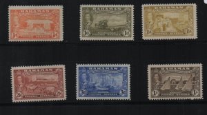 Bahamas 1948 Sg178-188 part set of 6 lightly mounted mint