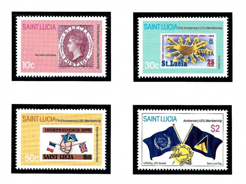 St Lucia 568-71 MNH 1981 UPU Membership Anniv   (KA)