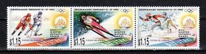 Aitutaki, Scott cat. 488 a-c. Lillehammer Winter Olympics issue. ^